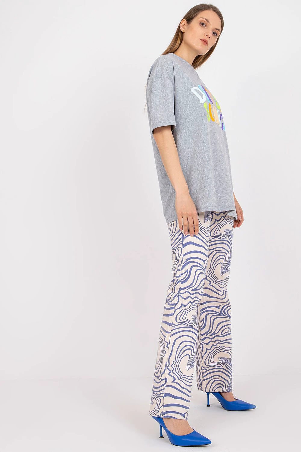 Fancy Women's Loose Fit Short Sleeve T-Shirt - Soft 95% Cotton 5% Spandex Blend with Decorative Front Wording by Fancy