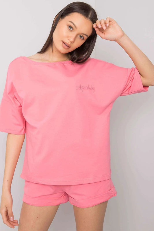 Fancy Women's Cotton Blouse and Shorts Set - Loose Fit, Elastic Waist for Comfort and Style by Fancy