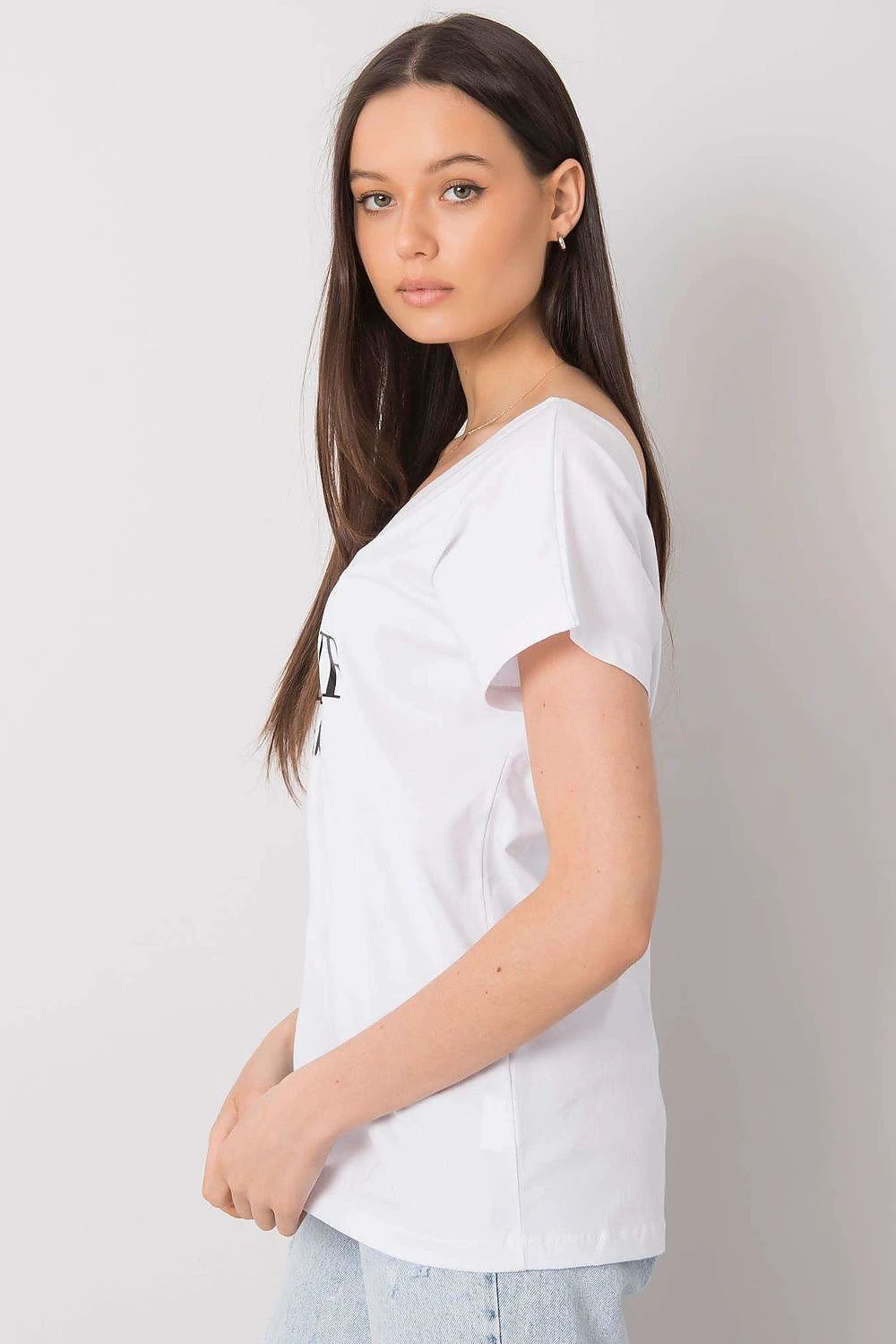Fancy T-Shirt - Soft 100% Cotton with Heart-Shaped Neckline and Decorative Inscription by Fancy