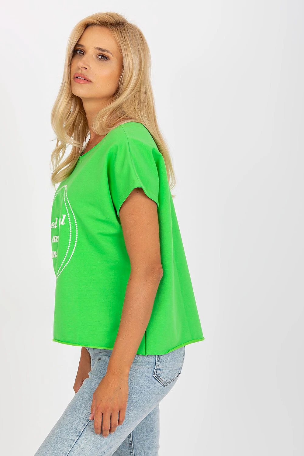 Fancy Blouse - Short-Sleeved Loose Fit with Embroidery and 65% Cotton for Everyday Wear by Fancy