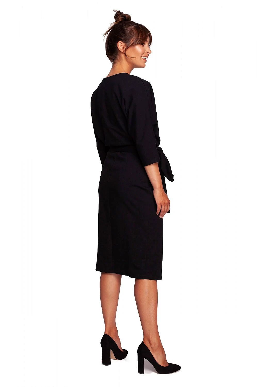 BeWear Women's Cotton Knit Daydress - Envelope Cut with Tie Side, Knee Length for Comfort and Style by BeWear