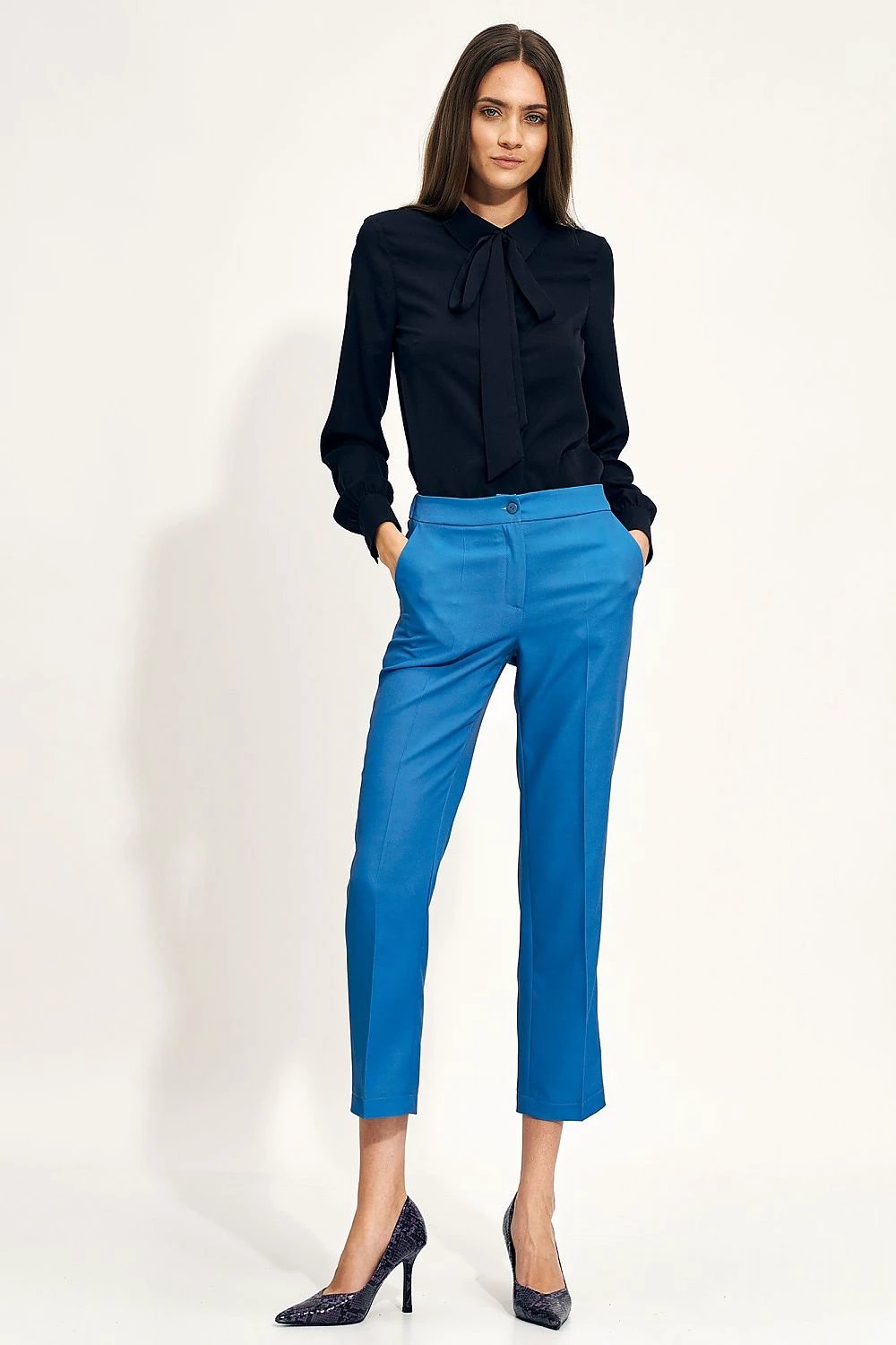 Nife Women's Chino Pants - Comfortable Elastic Waistband and Loose Straight Legs by Nife