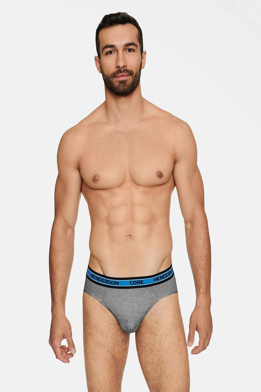 HENDERSON Boost Briefs - Comfortable Design with Gray and Blue Motorcycle Patterns and Wide Elastic Waistband by Henderson