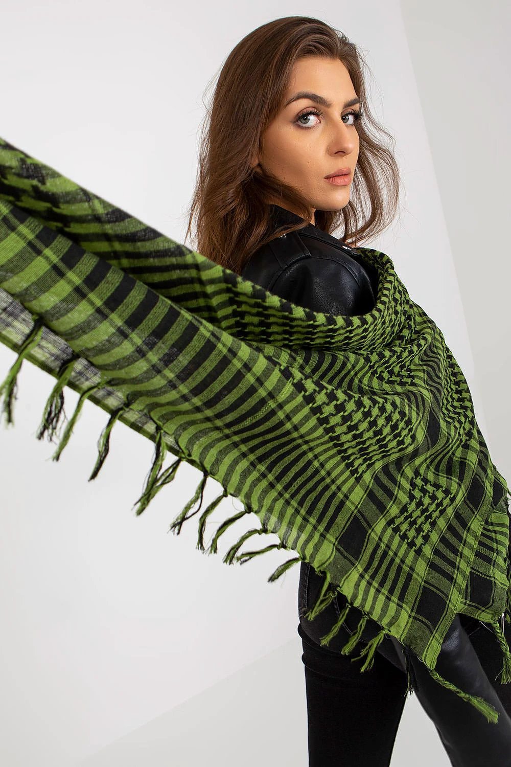 Checkered Neckerchief Scarf 100x101 cm for Stylish Wear by AT