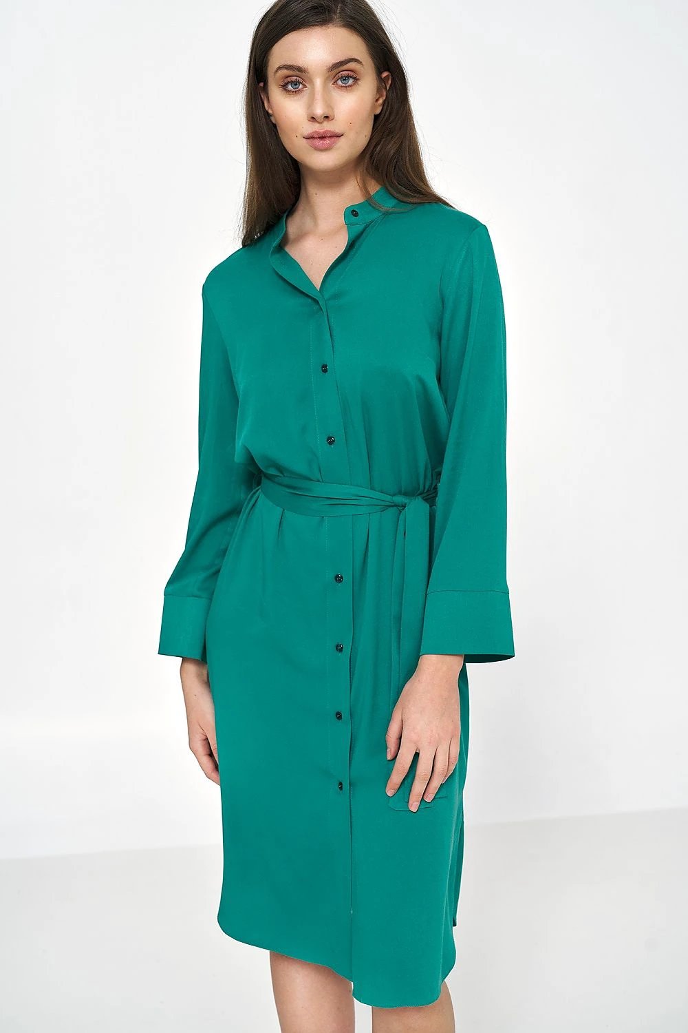 Nife Daydress - Flattering Viscose Midi Dress with Waist Cut for Feminine Figure and High Comfort by Nife