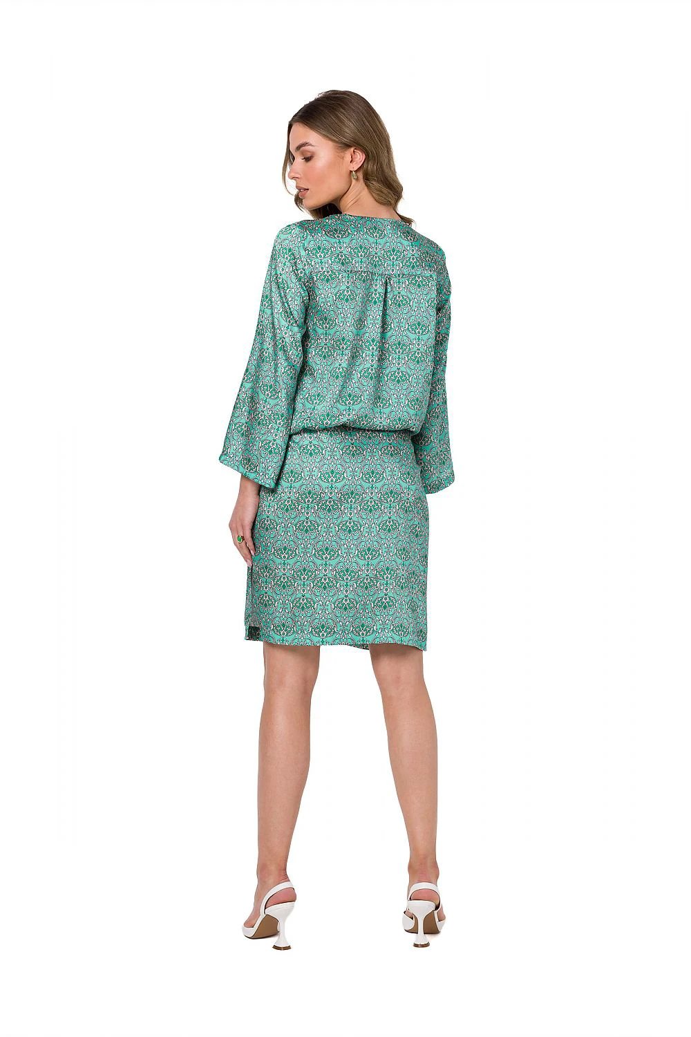 Stylove Daydress - Airy and Comfortable 100% Polyester Printed Kaftan with 3/4 Sleeves and Belt by Stylove