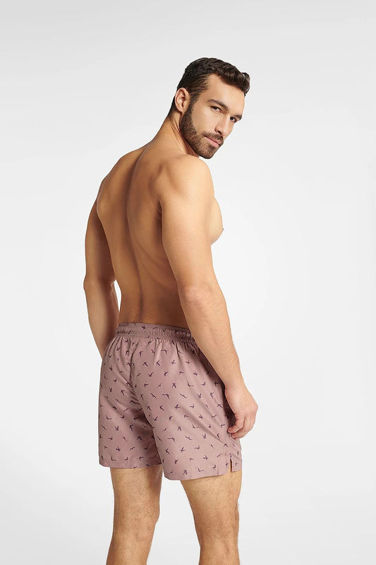 Henderson Gable Bright Pink Swim Trunks - Comfortable with Elastic Waistband and Drawstring by Henderson