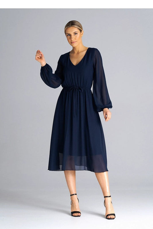 Figl Women's Daydress - Flared Cut with Long Sleeves and Elastic Bands for Ultimate Comfort by Figl