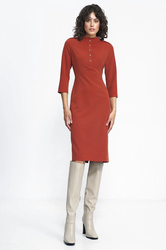 Nife Daydress - Heavily Waisted Fall Essential with Zipper for Work and Colder Days by Nife