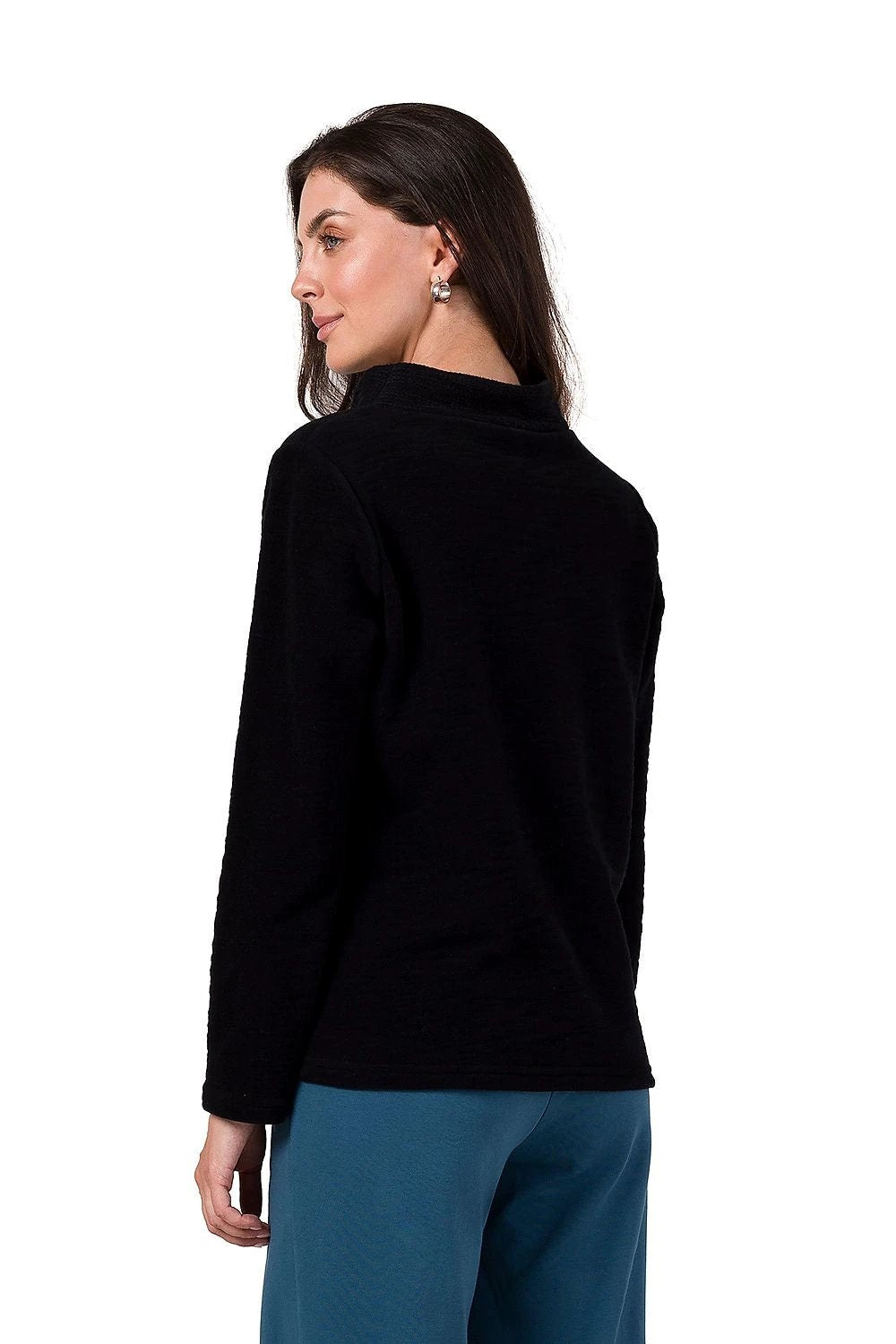 BeWear Women's Turtleneck Sweatshirt - Casual Knit Top with Structured Fabric for All Seasons by BeWear