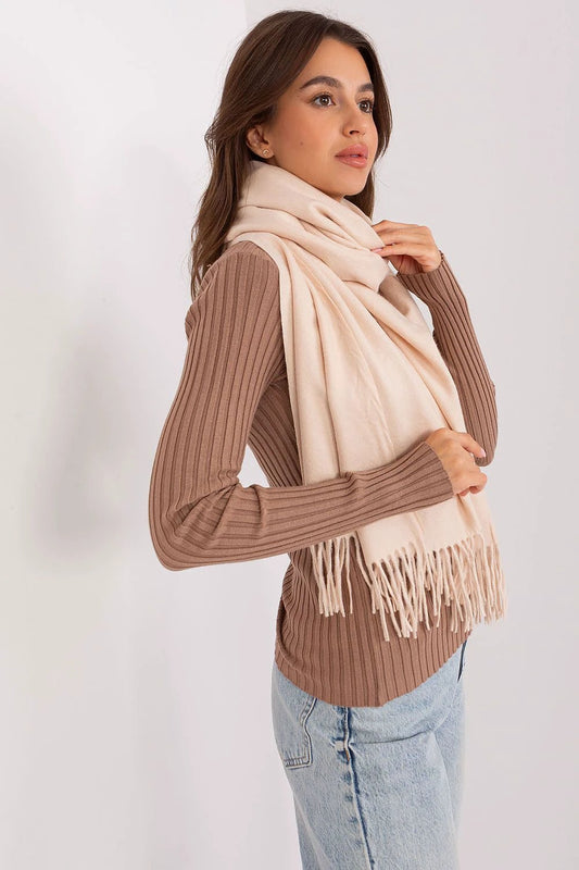 Winter Warm Shawl Scarf With Tassels 196 Cm Long Polyester by AT