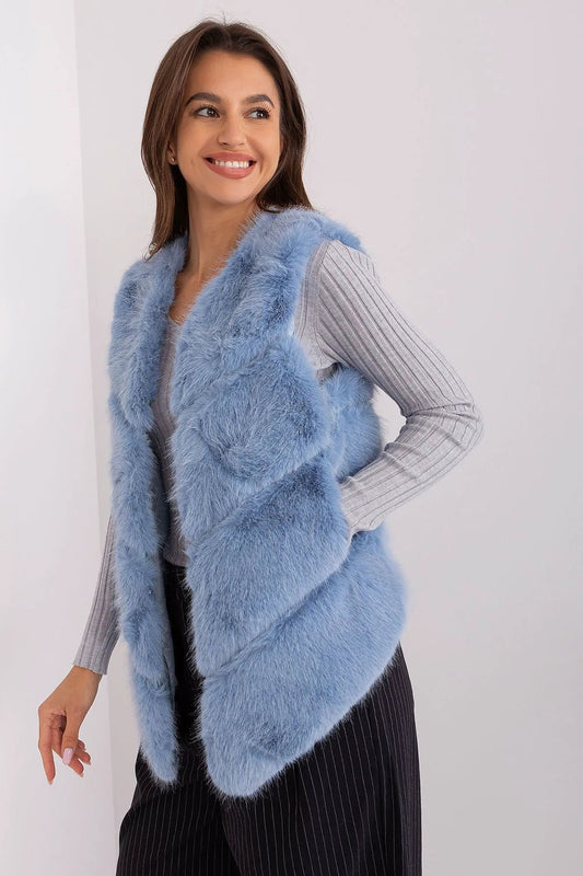 Gilet At Fur Vest Polyester Warm Soft With Handy Pockets by AT
