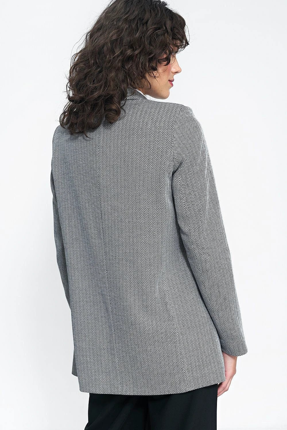 Nife Elegant Unlined Patterned Jacket - Versatile Modern Design for Work and Occasions by Nife