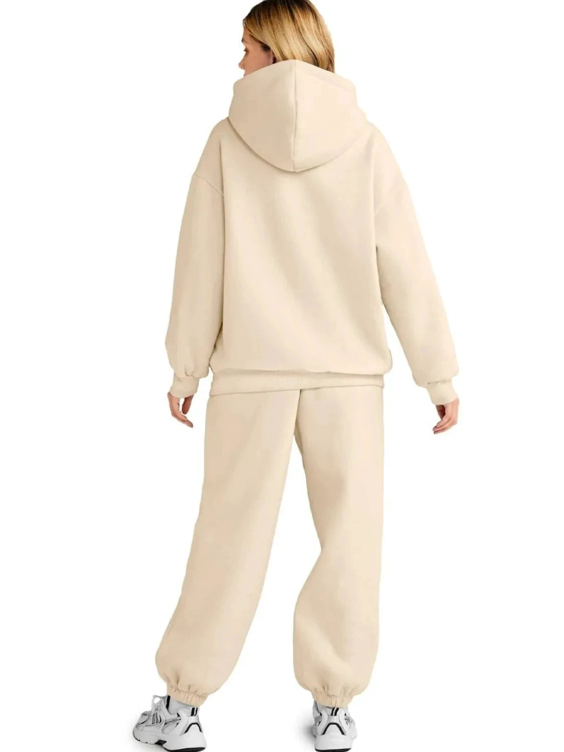 Full Size Kangaroo Pocket Hoodie and Joggers Set Plus Size by Trendsi