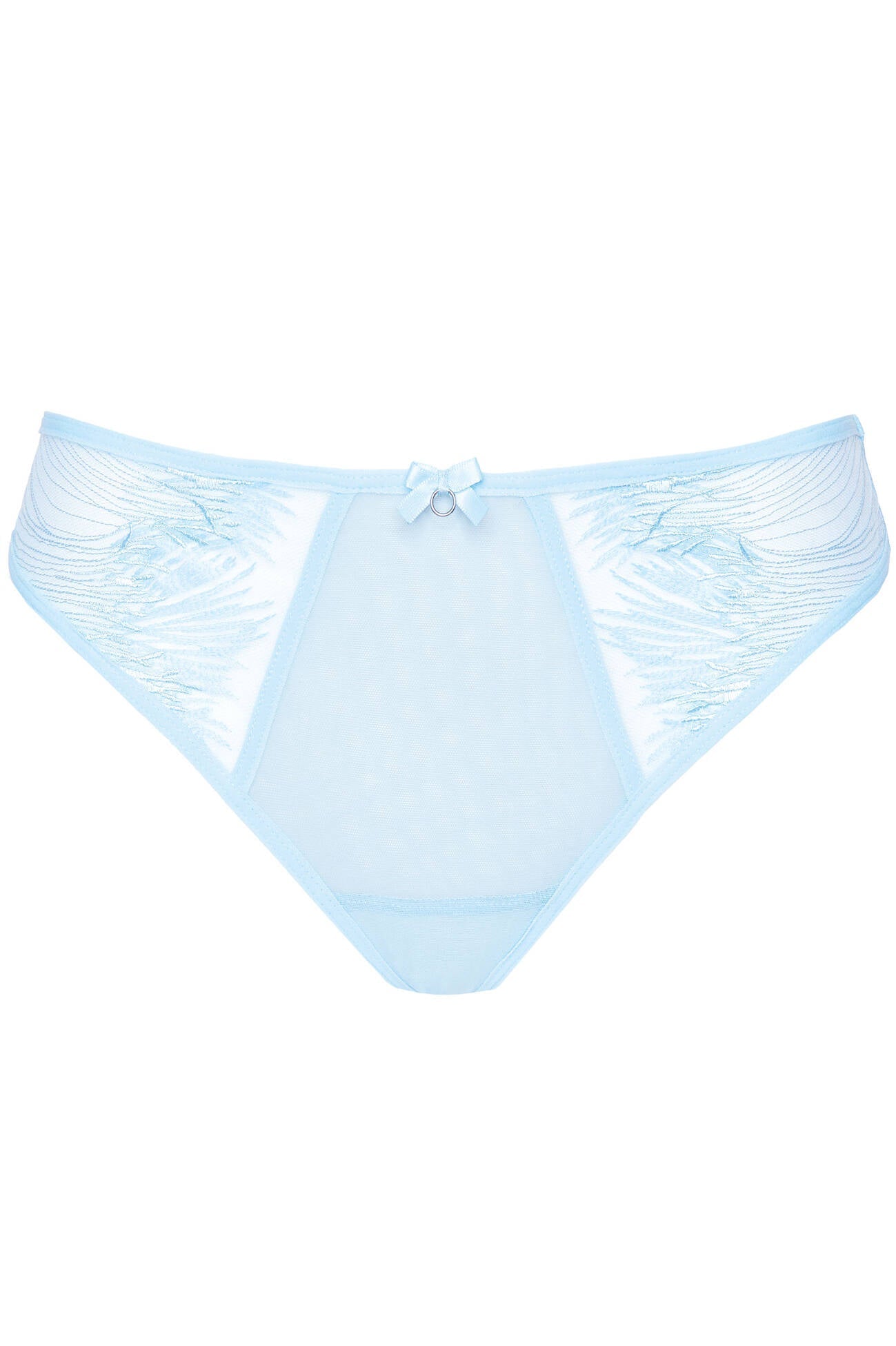 Gorteks Mable Baby Blue Sheer Mesh Thong Panty