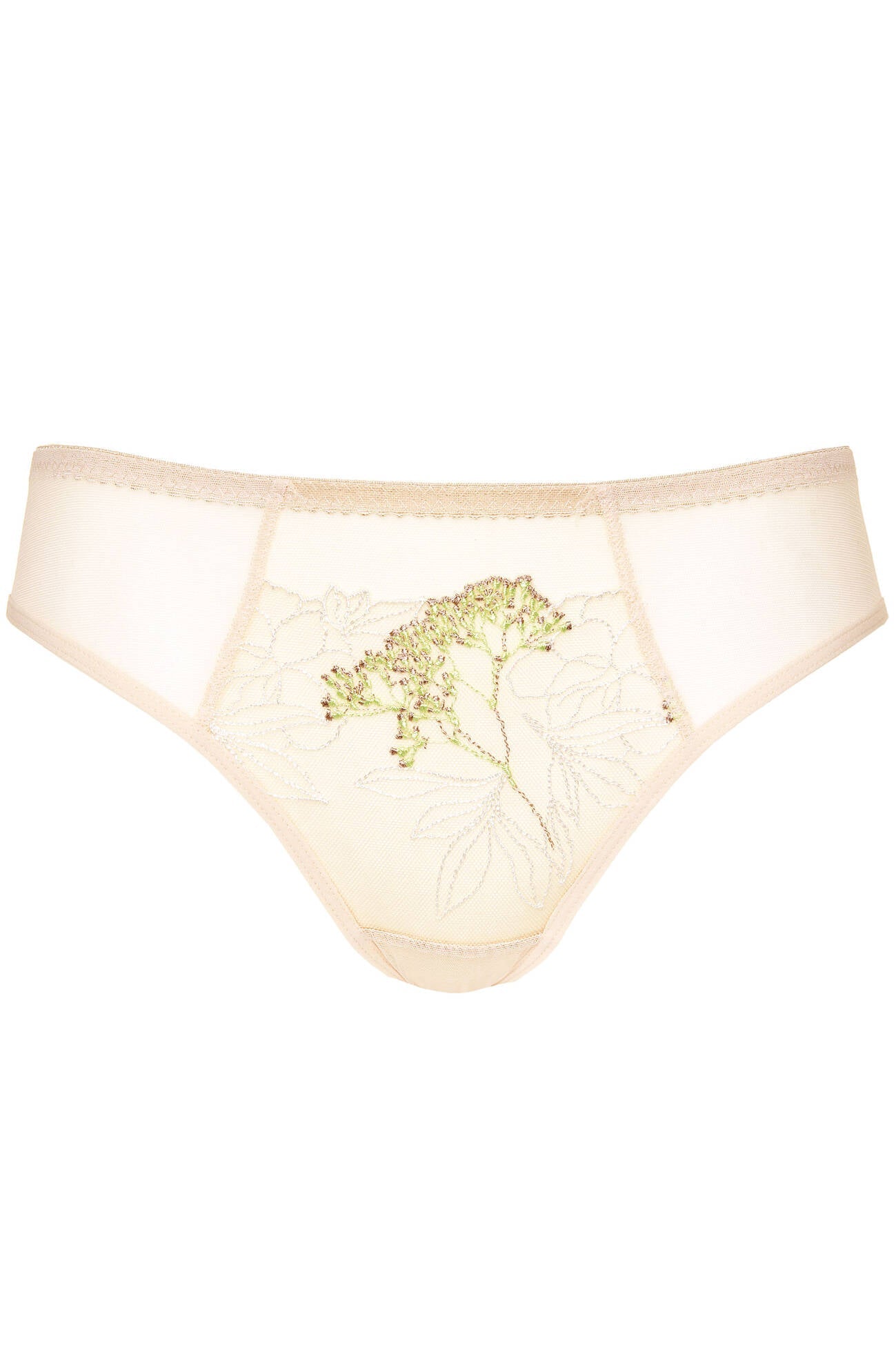 Sheer Mesh Embroidered Bikini Panty Gorteks Soleil by Gorteks Lingerie