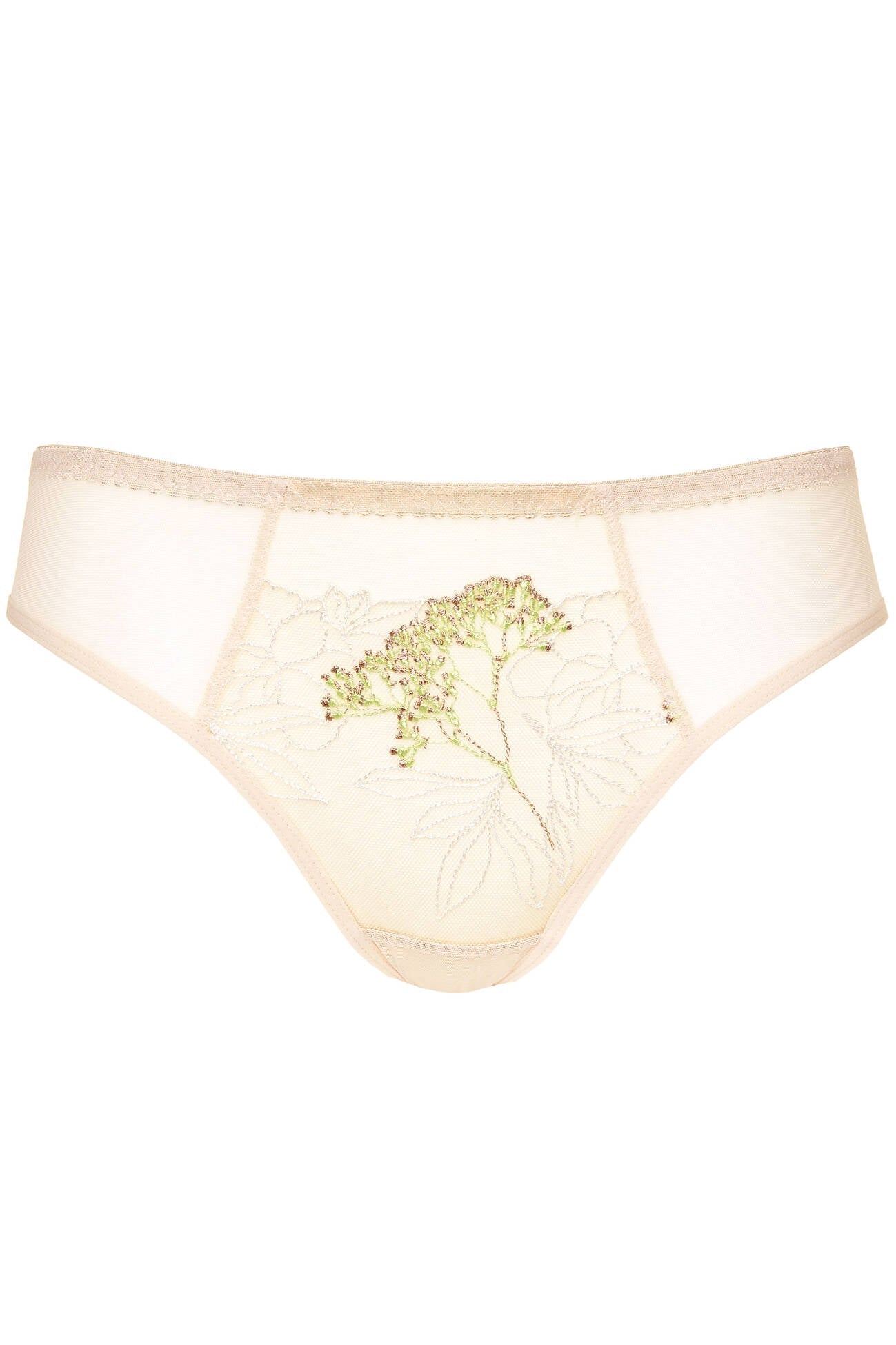 Gorteks Soleil Sheer Mesh Embroidered Bikini Panty