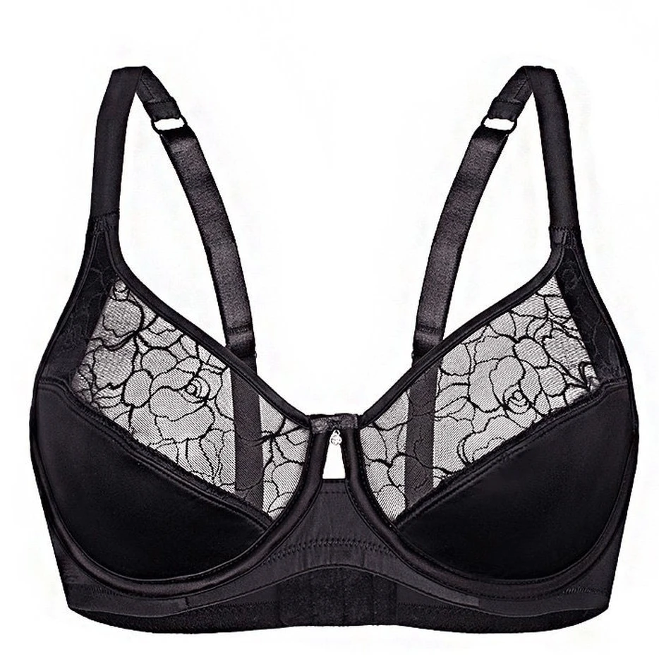Sassa Marvelous Satin Semi Sheer Bra by Sassa Mode Lingerie