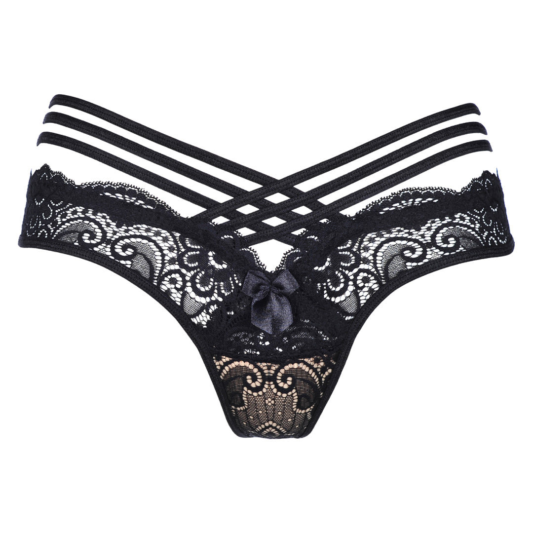 Axami Julianne Strappy Lace Thong Panty