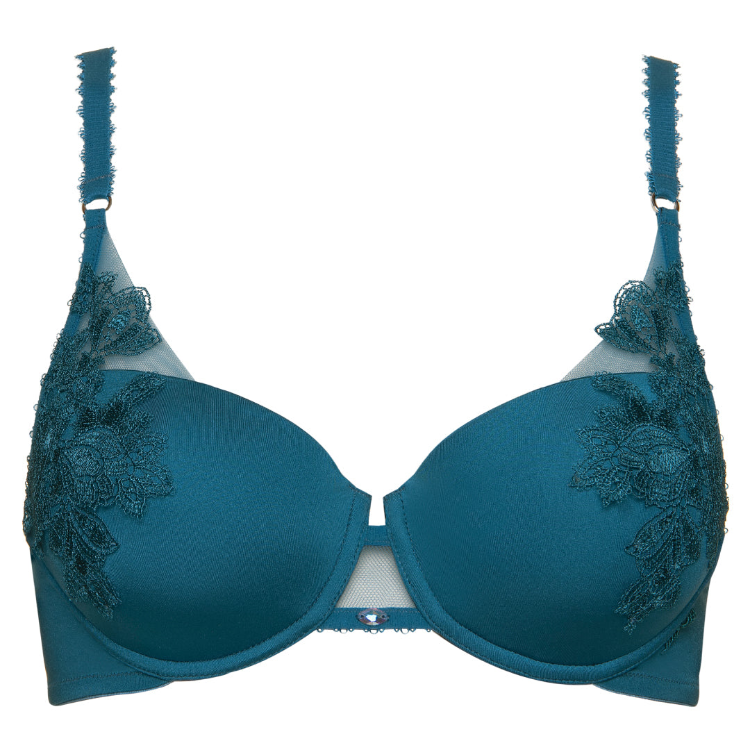 Lisca Peony Dark Turquoise Molded Foam Cup Demi Bra