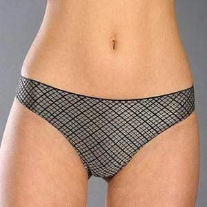Low Rise Soft Thong Panty Gray Taupe by Rosme Lingerie