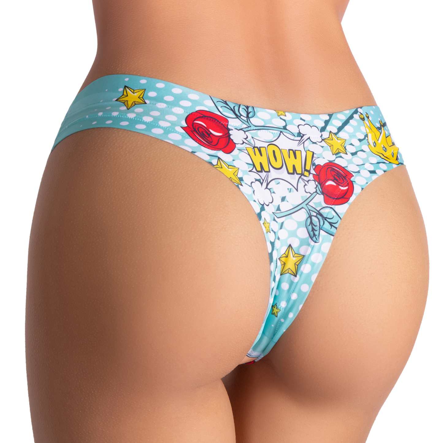 Memème Women's Ultra-Comfortable Comics Beach Girl Panties - Original Prints, Breathable Cotton and Stretchy Fit