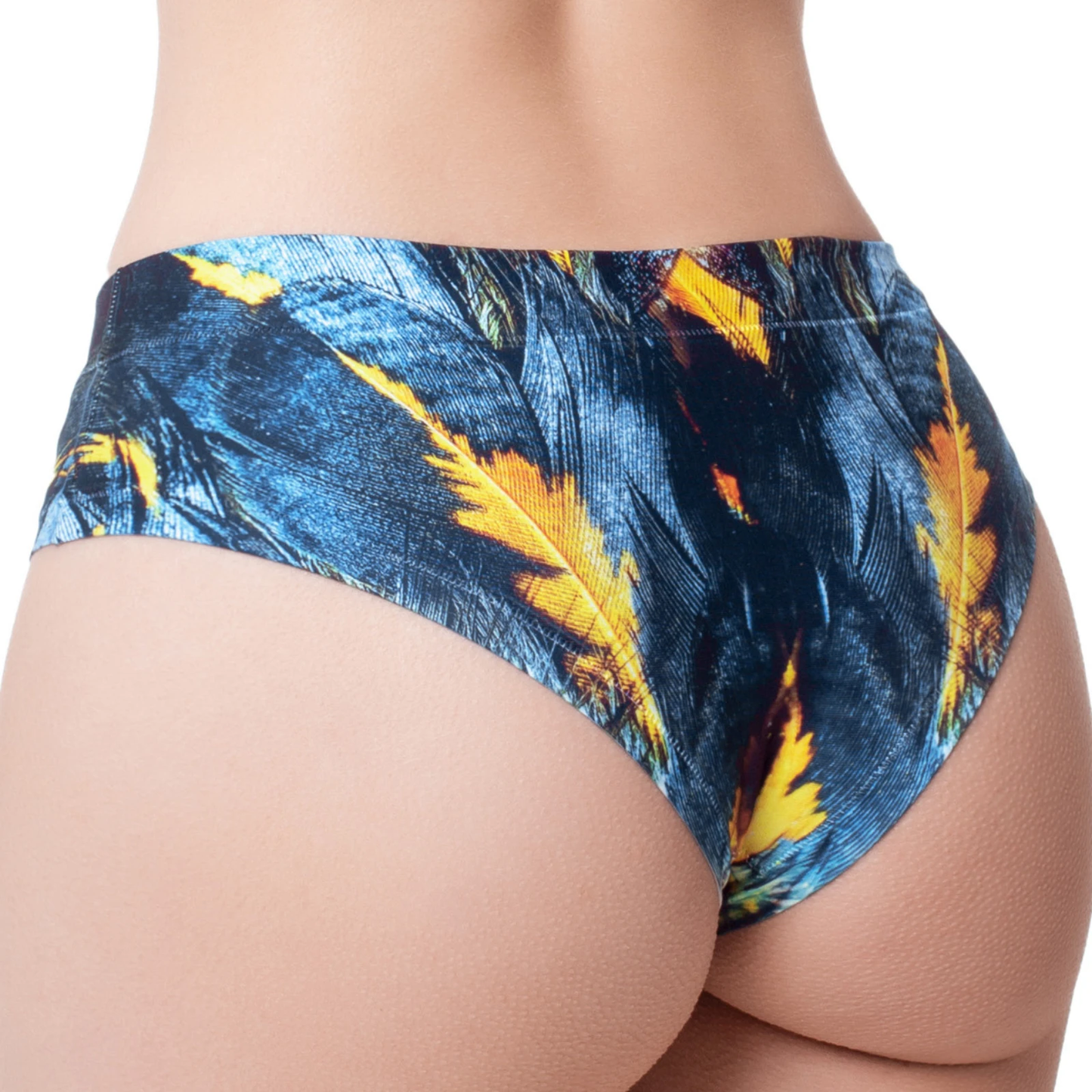 Memème Women's Ultra-Comfortable Paradise Birds Feathers Panties - Breathable Cotton and Stretchy Fit Design by Mememe