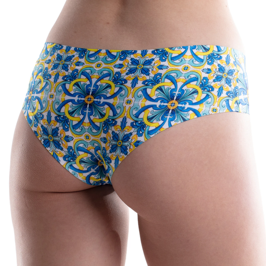 Memème Women's Ultra-Comfortable Sicily Lemon 3 Panties - Breathable Cotton Crotch, Stretchy Fit, Unique Designs by Mememe