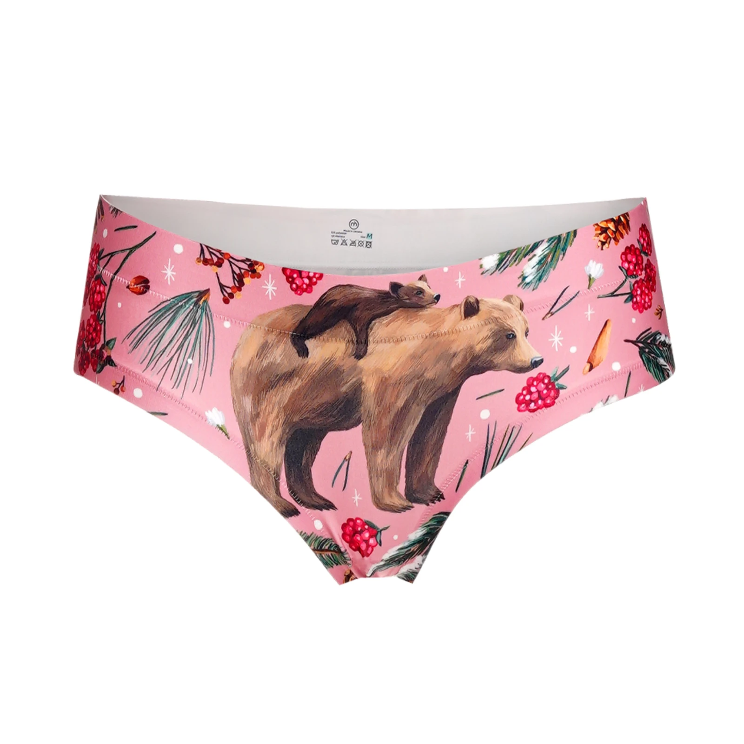 Memème Women's Winter Fairytale Bear Panties - Ultra-Comfortable with Breathable Cotton and Stretchy Fit by Mememe