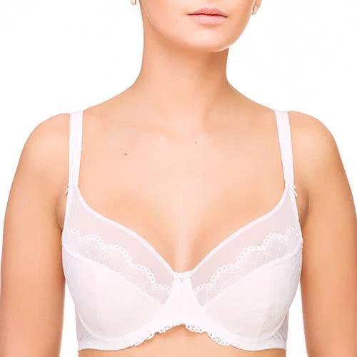 Full Figure Unlined Bra Lauma Vivian White by Lauma Lingerie
