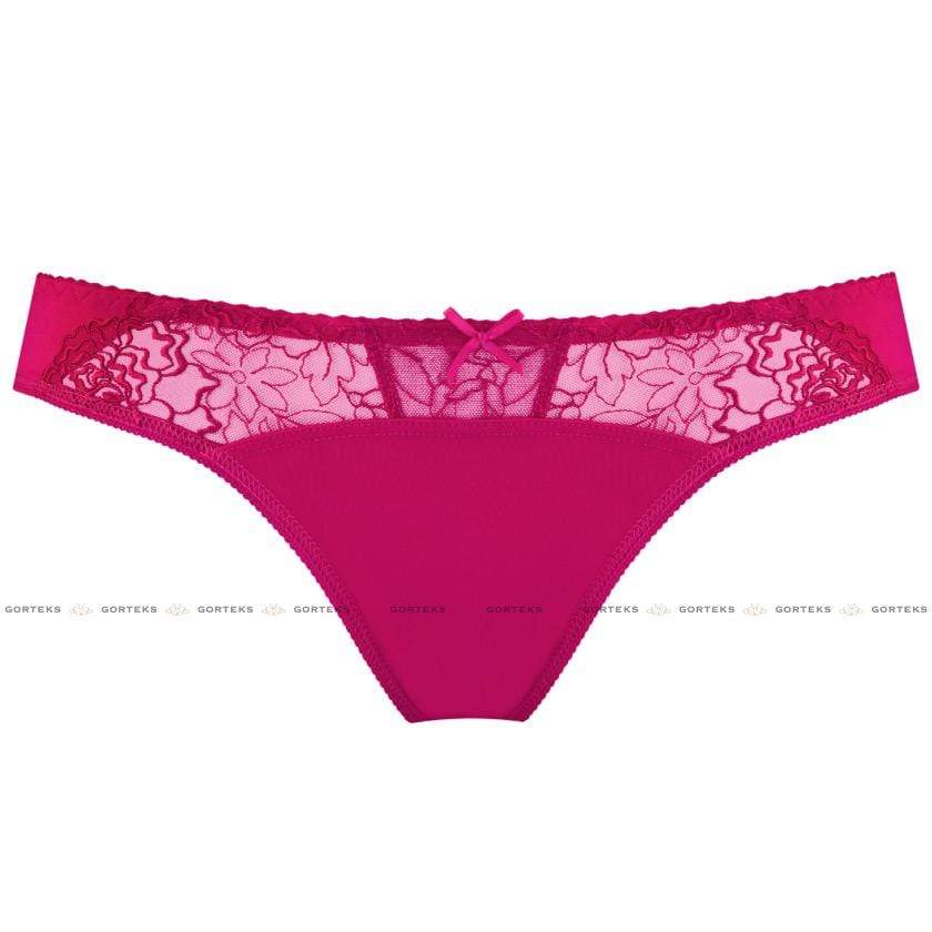 Gorteks Pamela Pink Semi Sheer Low Rise Bikini Panty