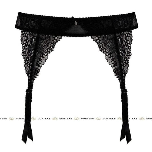 Sexy Sheer Lace Garter Belt Gorteks Scarlet Black by Gorteks Lingerie