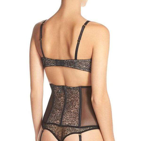 Addiction Provocante Sheer Mesh Corset Garter Belt