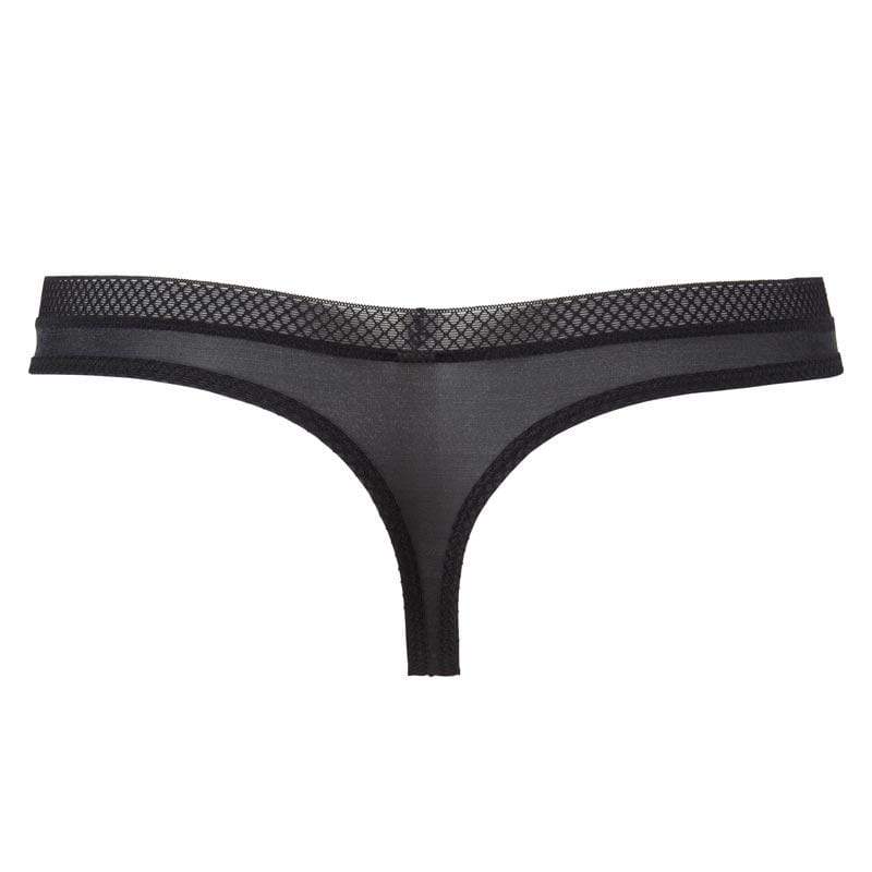 Sheer Thong Panty Gossard Glossies Black-3