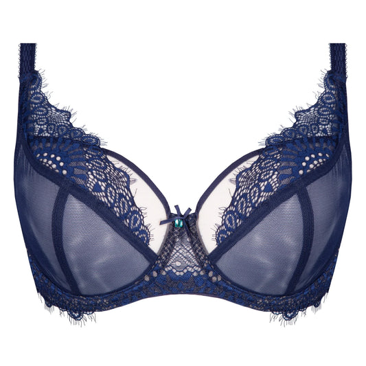 Sheer Lace Soft Cup Underwire Bra Sari