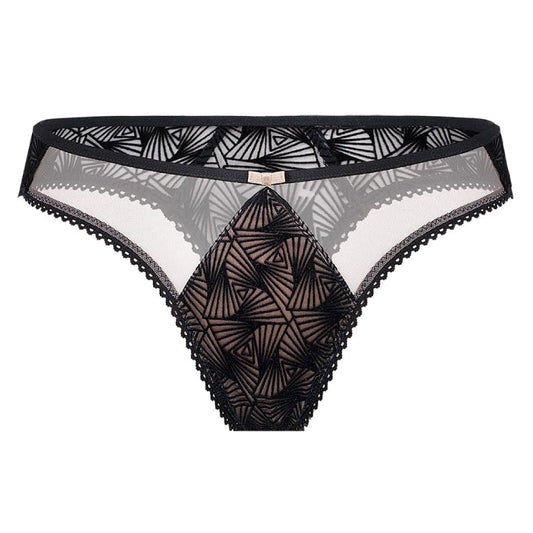Unikat Zoe Sheer Velvet Thong Panty