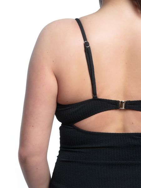 Traje de baño fruncido con abertura frontal torcida para mujer H8SMEUBAH6