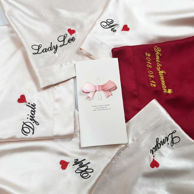 Before the Vows Personalized Satin Bridal Party Robe