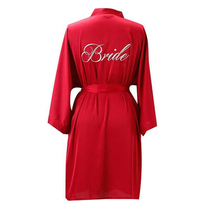 Before the Vows Personalized Satin Bridal Party Robe