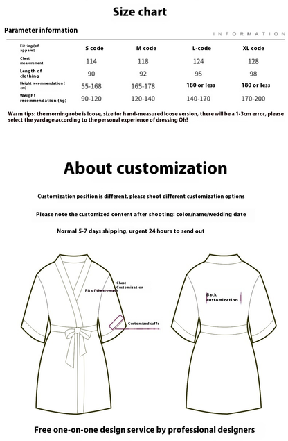 Before the Vows Personalized Satin Bridal Party Robe