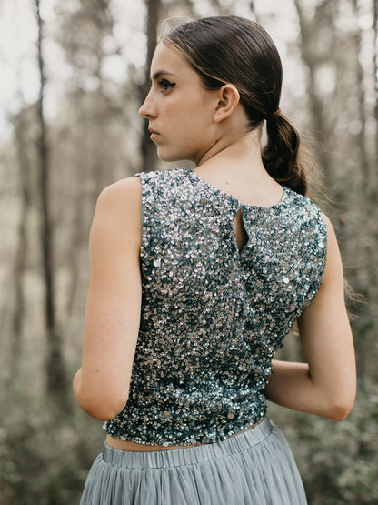 CLARA TOP TEAL