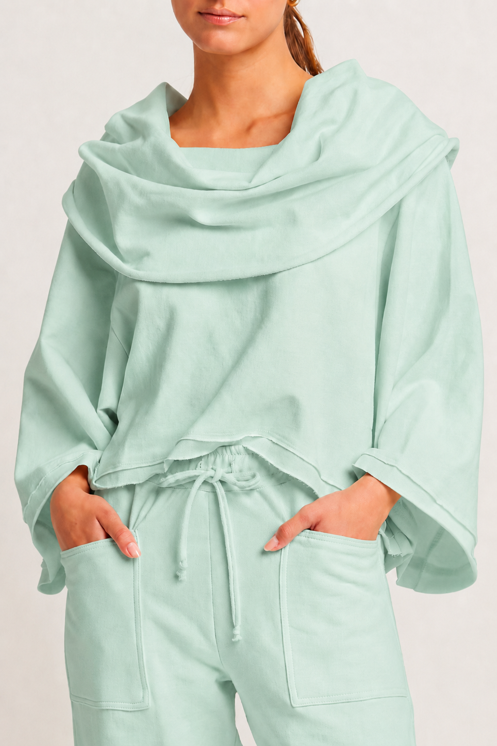 French Terry Jackie O Top - Mint