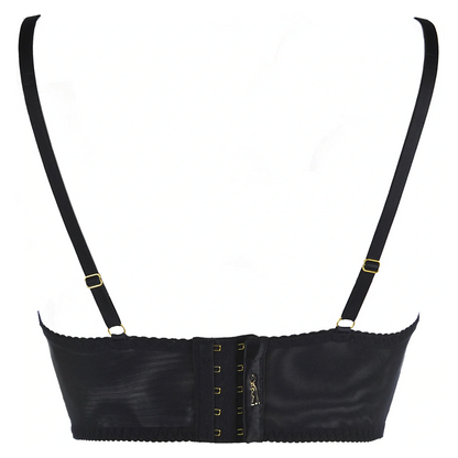 Sheer Lace Longline Plunge Bra Axami Sensations by Axami Lingerie