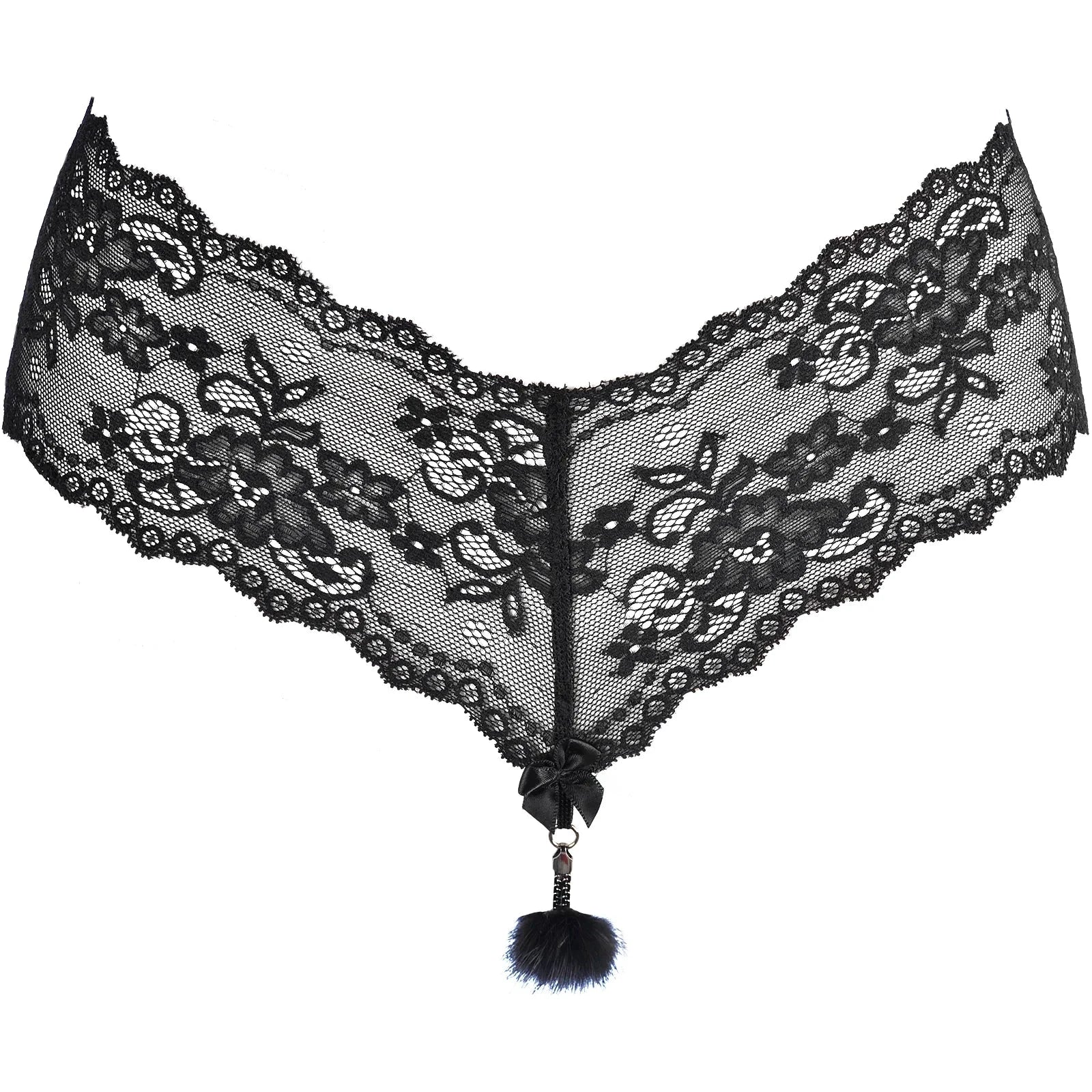 Ultra Sexy Fur Chain Lace String Panty Axami Pussycat by Axami Lingerie