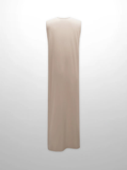 Basic T-Shirt Slip Dress-Tan by MELI