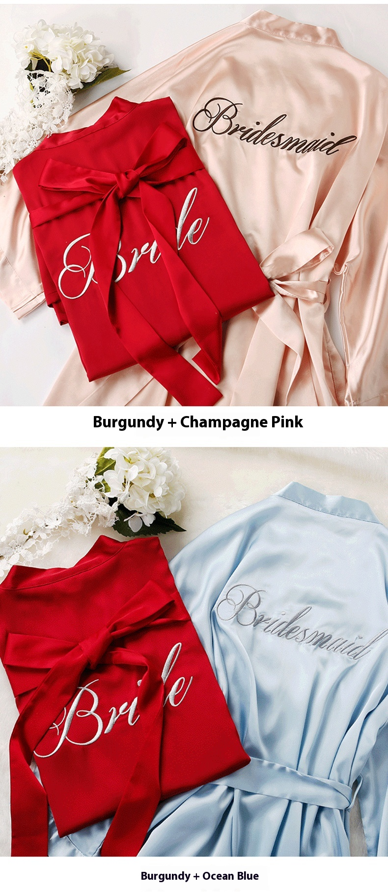 Before the Vows Personalized Satin Bridal Party Robe