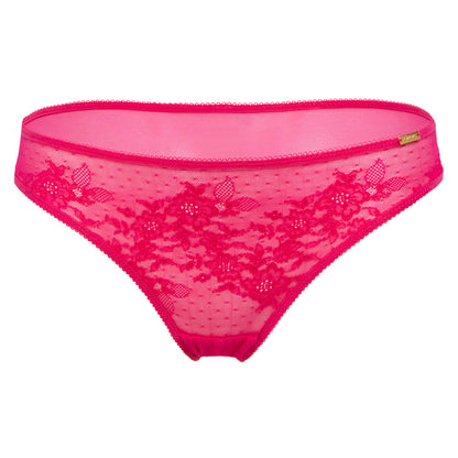 Gossard Glossies Lace Hot Pink Sheer Bikini Panty