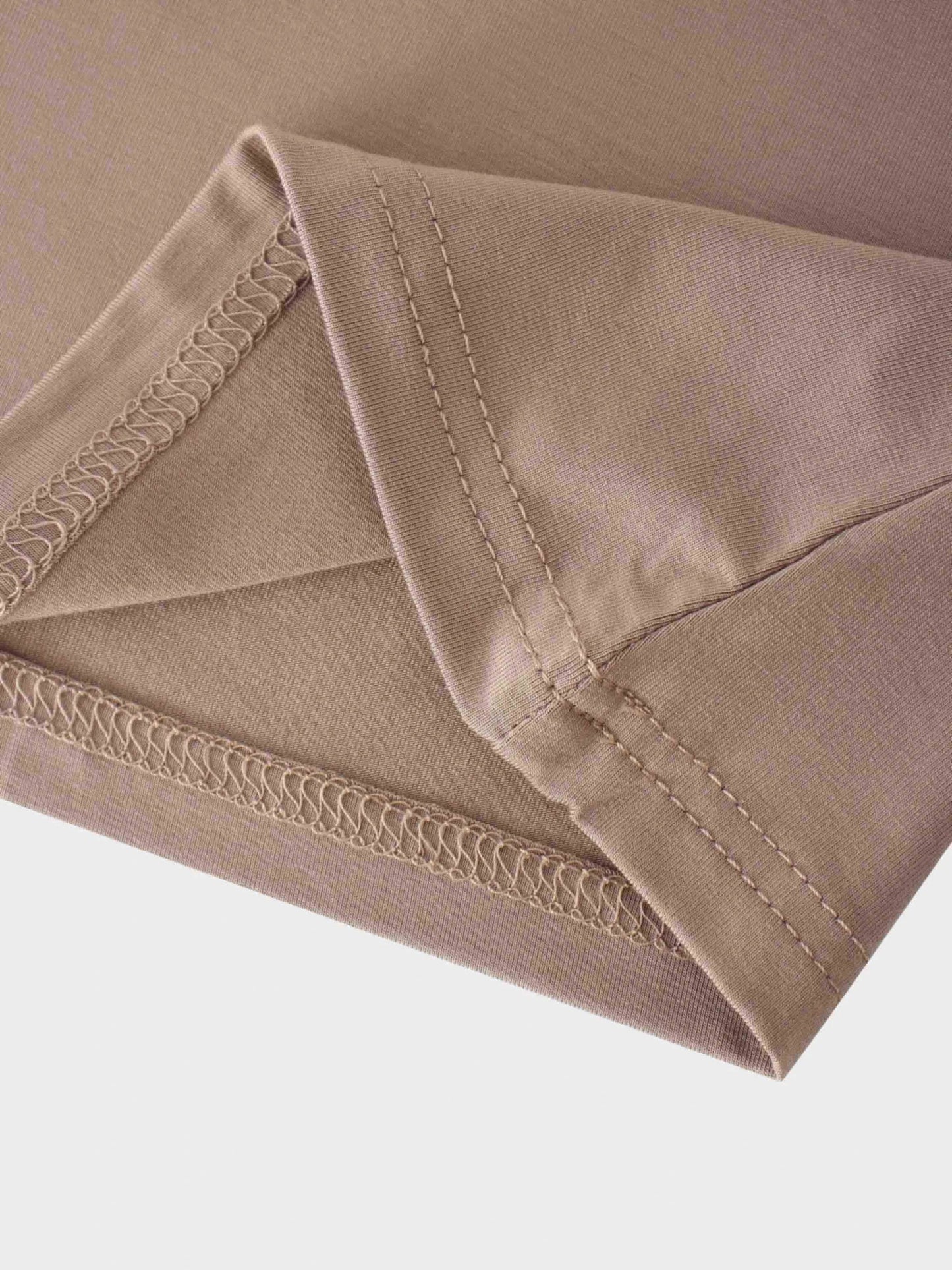 Modal Turtleneck Long Sleeve-Taupe by MELI