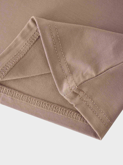 Modal Turtleneck Long Sleeve-Taupe by MELI