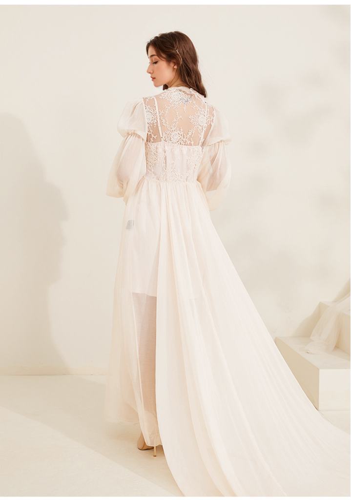 Unwritten Verse Lace Robe and Camisole Set